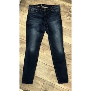 KUT from the Kloth Mia Skinny High Rise Goodly Dark Wash Denim Jeans Womens 12